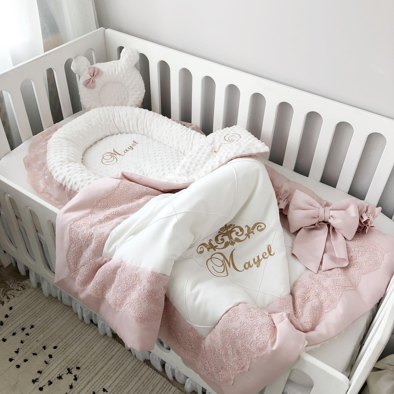 Baby nest and blanket set "Little Princess"1